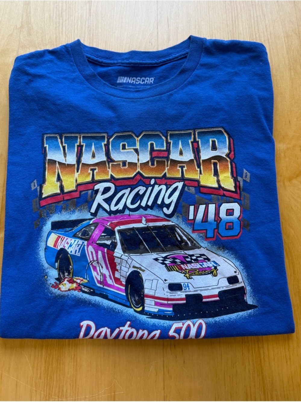 NASCAR Racing #48 Daytona 500 Graphic Tee Blue Size Large